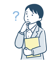 不思議に思う女性のイラスト